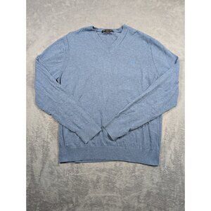 Michael Kors Sweater Mens Large Blue Academia Casual Business Quiet Luxury Knit